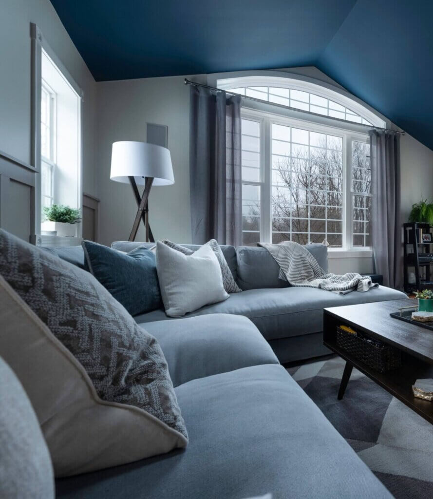 Living Room with L-shaped couch