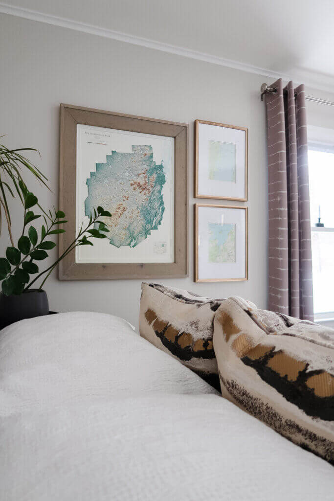 Framed Maps on wall
